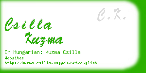 csilla kuzma business card